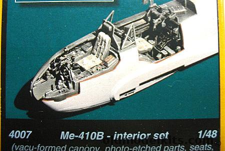 CMK 1/48 Me-410 B Interior Set - Resin / Photoetched Full Interior and Canopy, 4007  plastic model kit